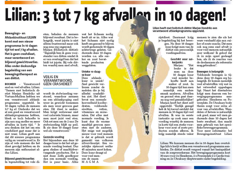 Boxmeers weekblad: MAGMA 10 dagen dieet